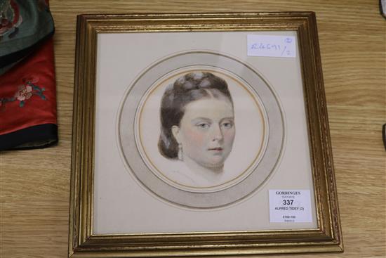 Alfred Tidey (1808-1892) Portraits of young women largest 6 x 5in.